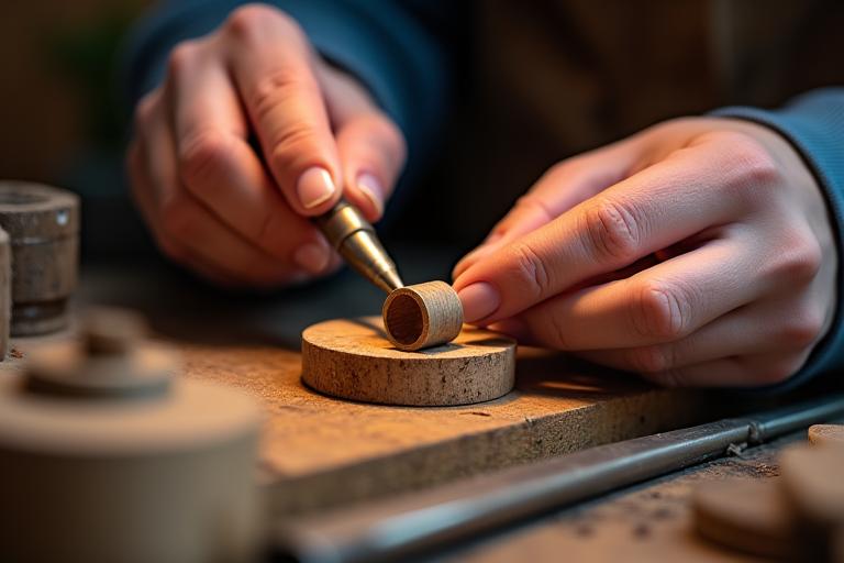 Processus de création d'une bague en bois sur mesure