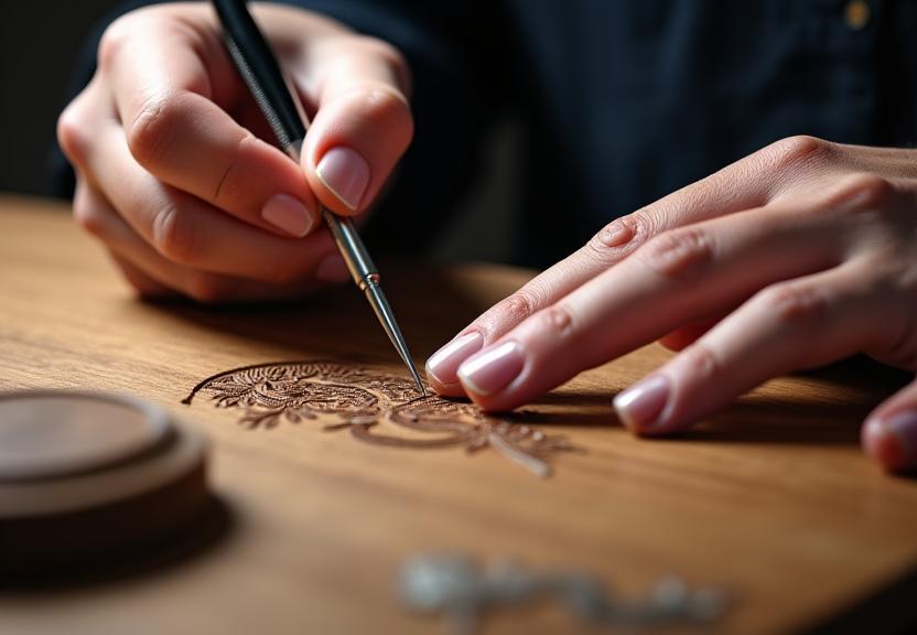 Techniques de gravure précise sur bijoux en bois